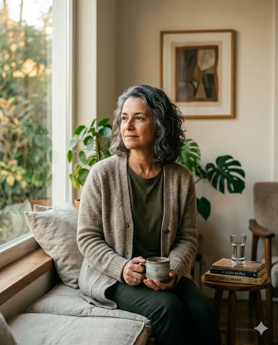 Pessoa adulta em momento de descanso e bem-estar — jornada de saúde hormonal da FORMAN